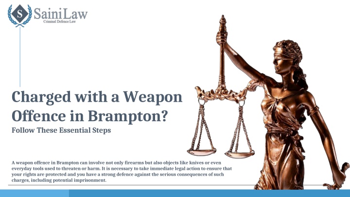 charged with a weapon offence in brampton follow