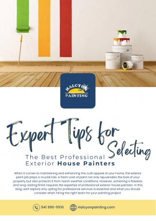 Professional House Painting - Halcyon Painting