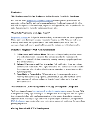 blog content