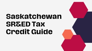 Saskatchewan SR&ED Program: Tax Credits for R&D