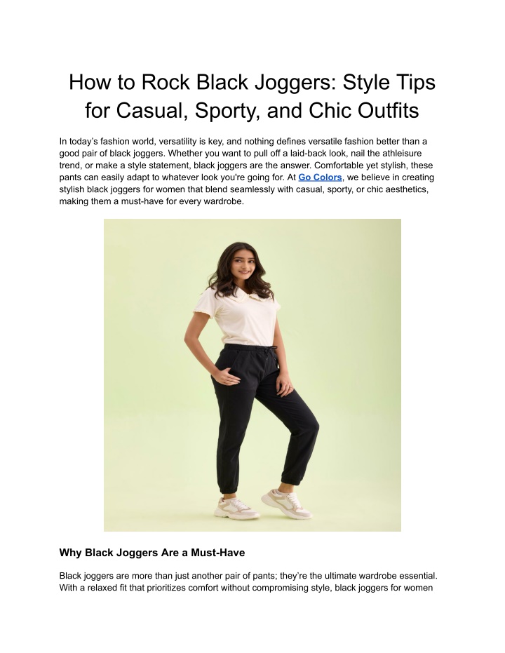 how to rock black joggers style tips for casual