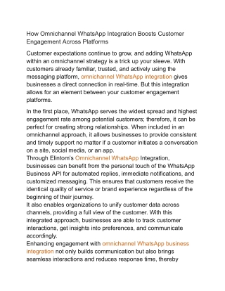 how omnichannel whatsapp integration boosts