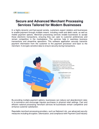 secure and advanced merchant processing services