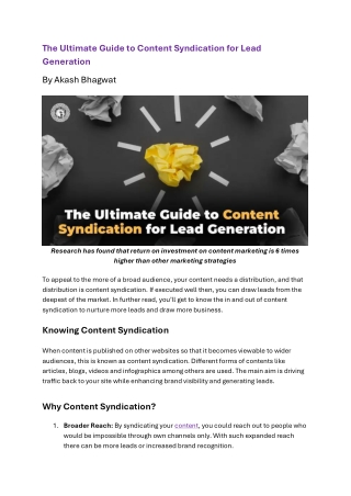 the ultimate guide to content syndication