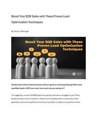 boost your b2b sales with these proven lead