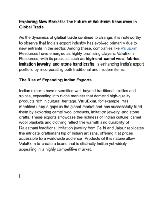 exploring new markets the future of valuexim