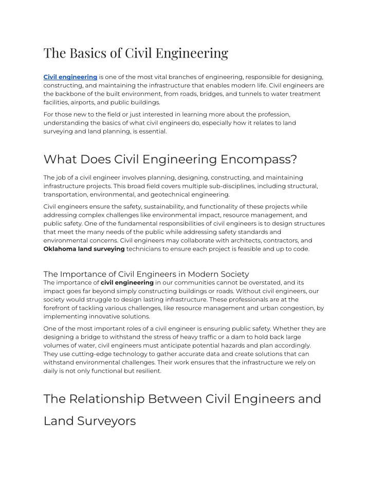 the basics of civil engineering