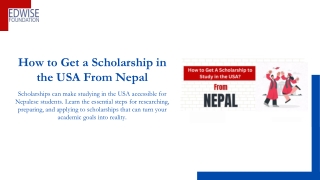 how to get a scholarship in the usa from nepal