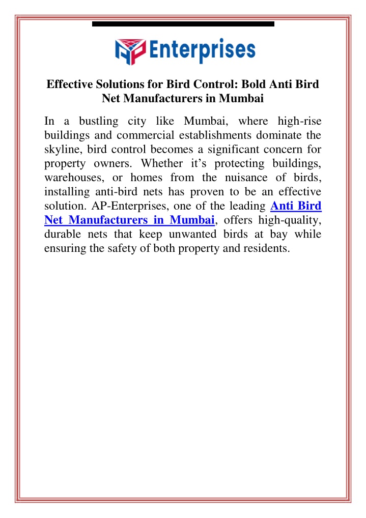 effective solutions for bird control bold anti