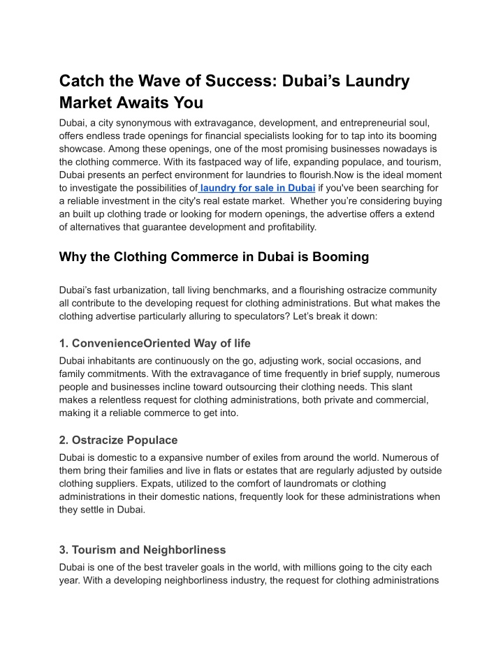 catch the wave of success dubai s laundry market