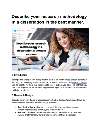 describe your research methodology