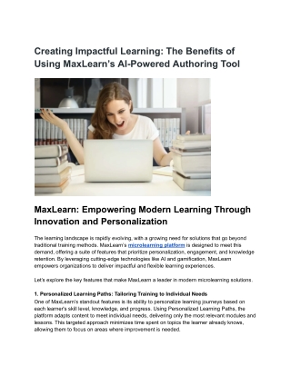 creating impactful learning the benefits of using