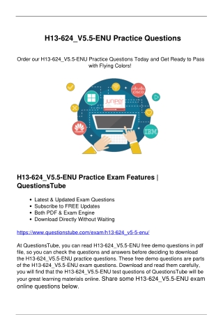 Brilliant Huawei H13-624_V5.5-ENU Exam Questions-The Best Way to Achieve Success