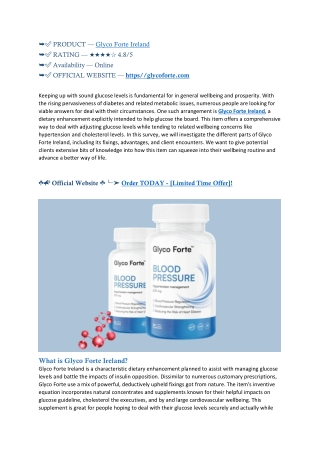 product glyco forte ireland rating