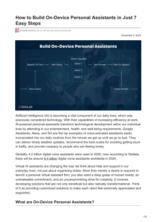 how to build on device personal assistants