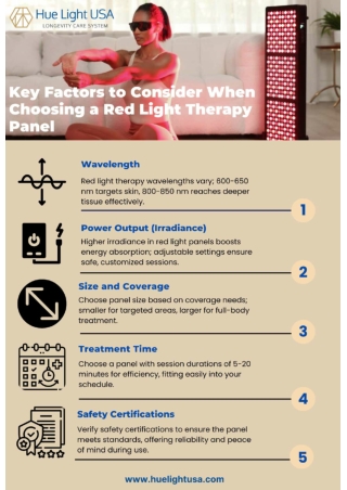 Key Factors When Choosing a Red Light Therapy Panel