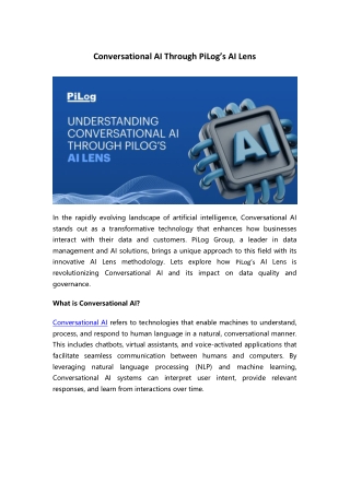 conversational ai through pilog s ai lens