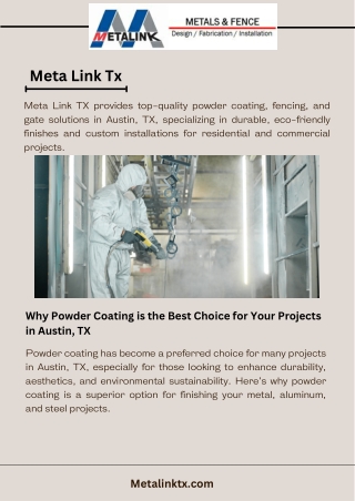 Why Powder Coating is the Best Choice for Your Projects in Austin