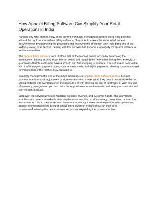 how apparel billing software can simplify your
