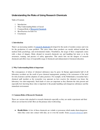 understanding the risks of using research