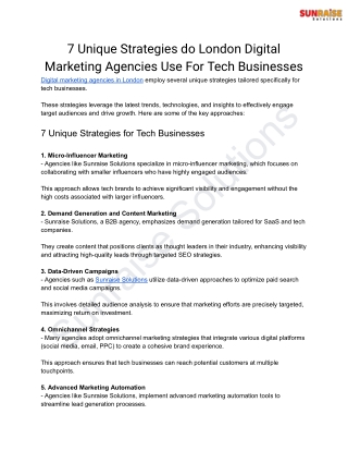 7 unique strategies do london digital marketing