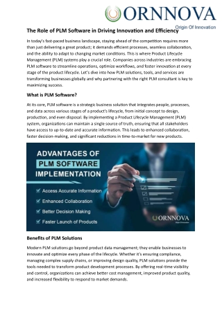 the role of plm software in driving innovation