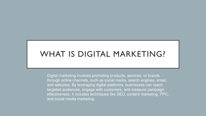 what is digital marketing