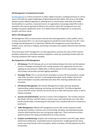 api management a comprehensive guide