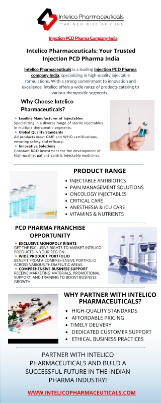 Injection PCD Pharma Company India