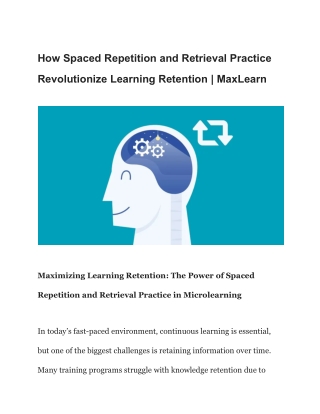 how spaced repetition and retrieval practice
