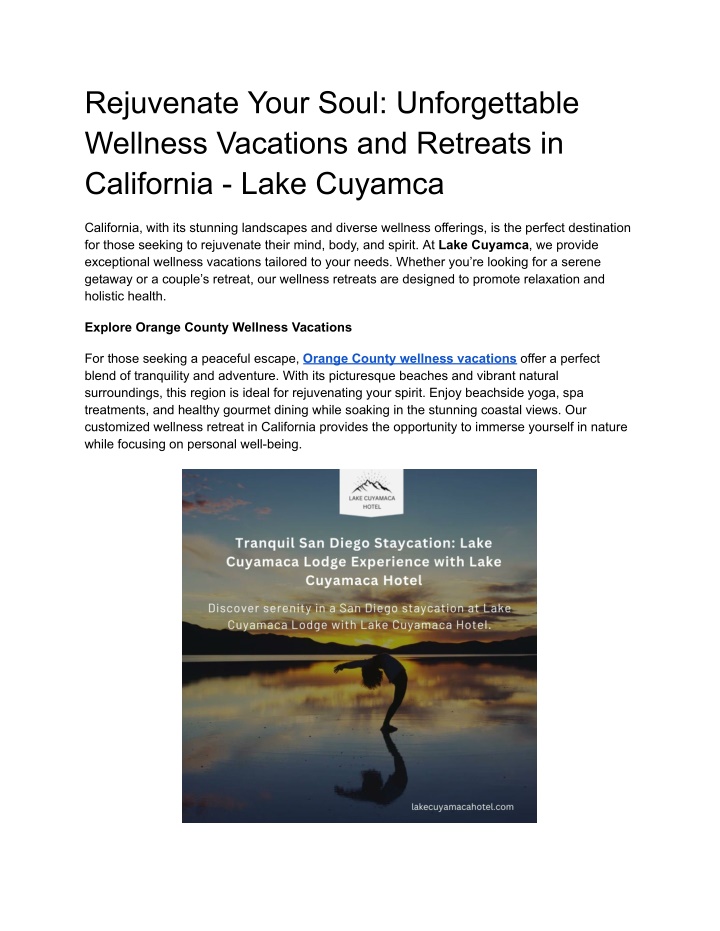 rejuvenate your soul unforgettable wellness