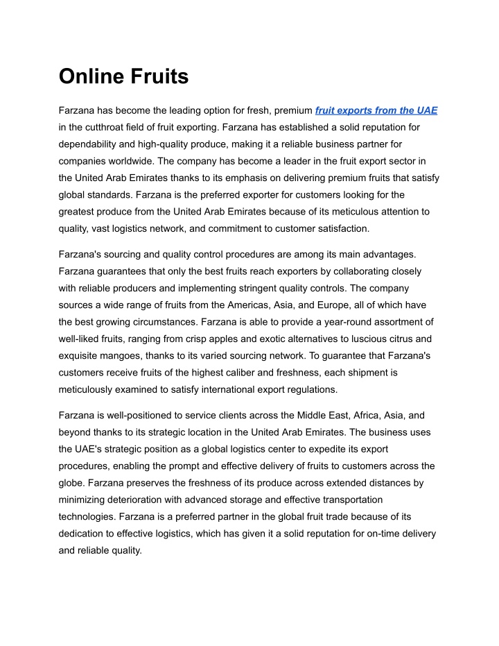 online fruits