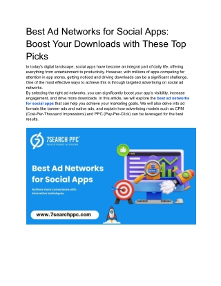 best ad networks for social apps boost your