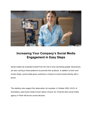 Increasing Your Company’s Social Media Engagement in Easy Steps