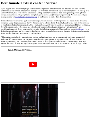 best inmate textual content service