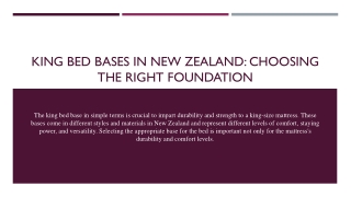 King Bed Bases in New Zealand: Choosing the Right Foundation