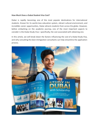 How Much Does a Dubai Student Visa Cost _