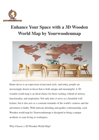 wooden maps world
