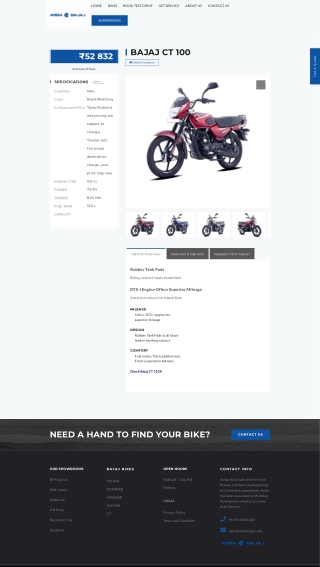 Bajaj CT 100 Bike Model, Mileage, Specs, Price in Bangalore Amba Bajaj