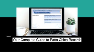 Your Complete Guide to Patta Chitta Records