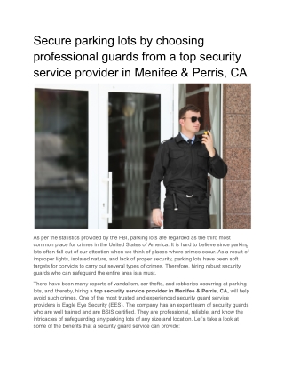 secure parking lots by choosing professional