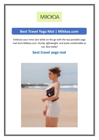 Best Travel Yoga Mat  Mikkoa