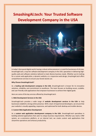smashingai tech your trusted software development