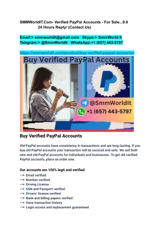 smmworldit com verified paypal accounts for sale
