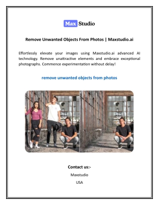 remove unwanted objects from photos maxstudio ai