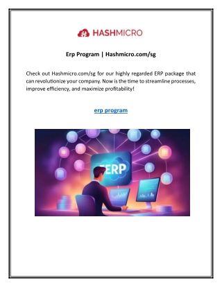 Erp Program  Hashmicro.com