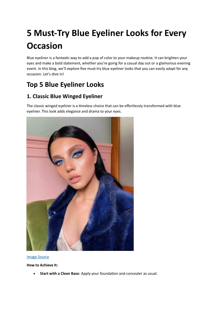 5 must try blue eyeliner looks for every occasion