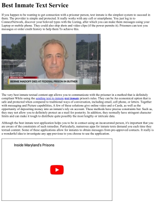 best inmate text service