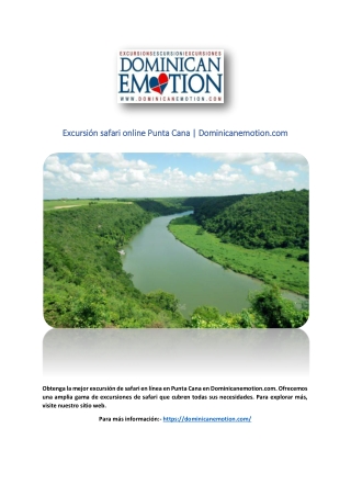 Excursión safari online Punta Cana | Dominicanemotion.com