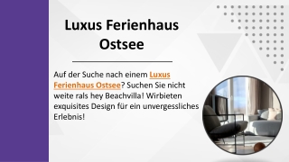 Luxus Ferienhaus Ostsee